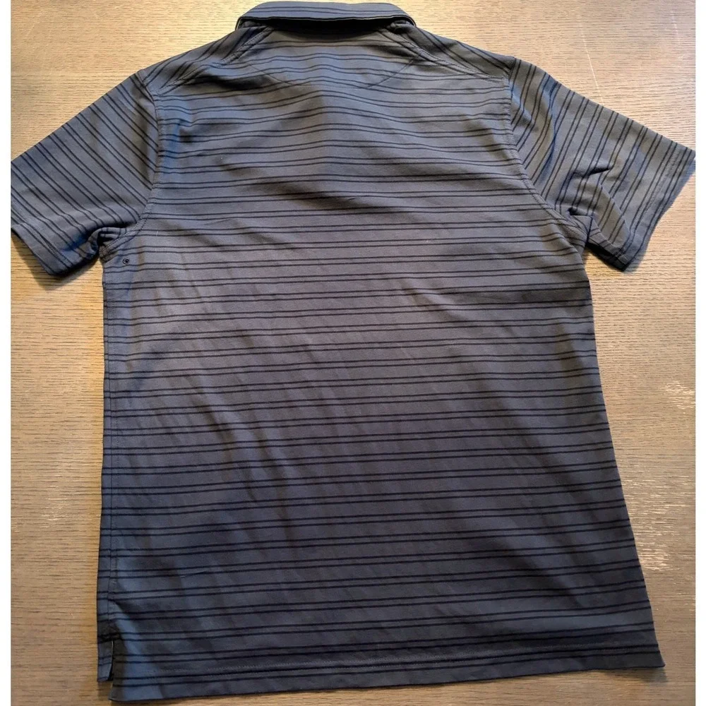 Nike Mens Dri-FIT Georgia Bulldogs Polo Shirt Gray Striped Golf Top Large